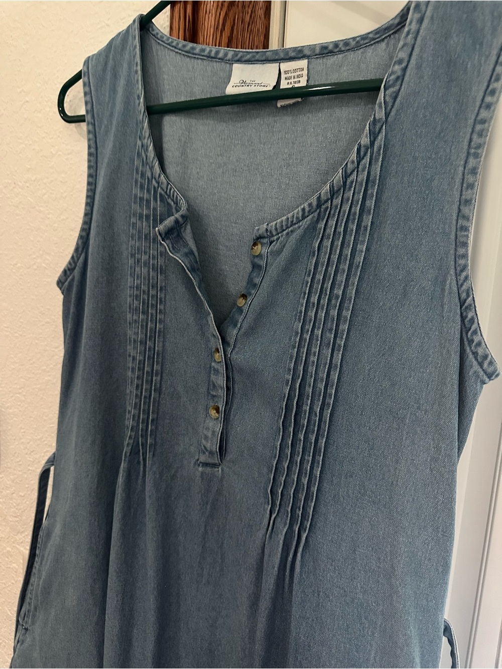 Light Wash Denim Sleeveless Dress - Unbranded